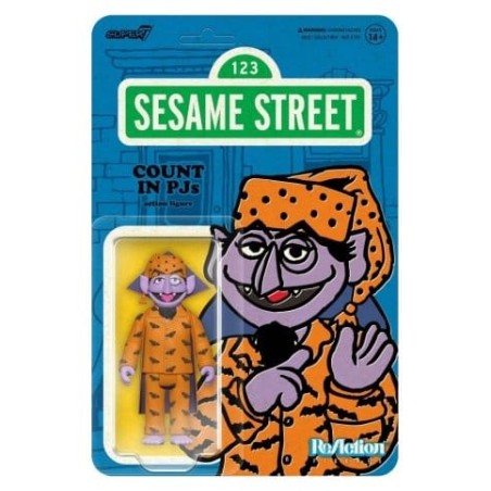 1, Rue Sésame figurine ReAction Wave 06 Count Von Count (PJs) 10 cm      