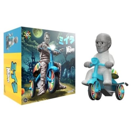 Universal Monsters Super Cycles Véhicule The Mummy (Light Grey w/ Blue Trike)
