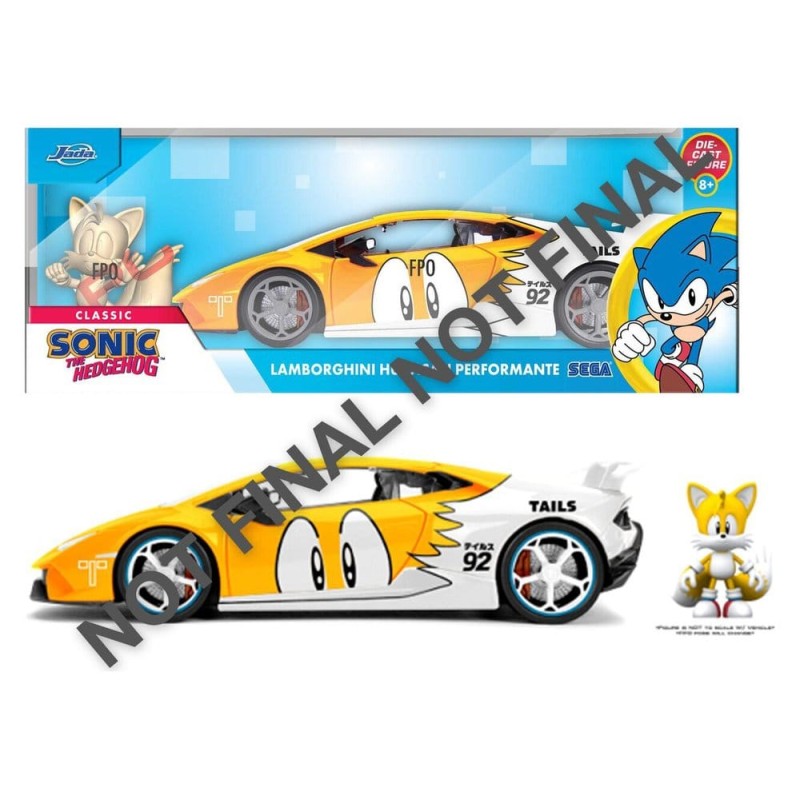 Sonic Diecast Véhicule 1:24 Tails Lamborghini Huracan 19 cm