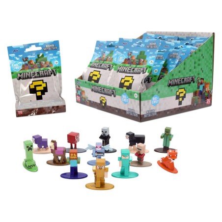 Minecraft Nanofigs Mini Figures 4 cm Blind Box Display (24)