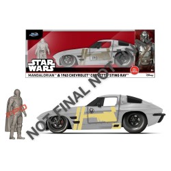 Star Wars Véhicule 1:24 Mandalorian Chevrolet Corvette Sting Ray 1963