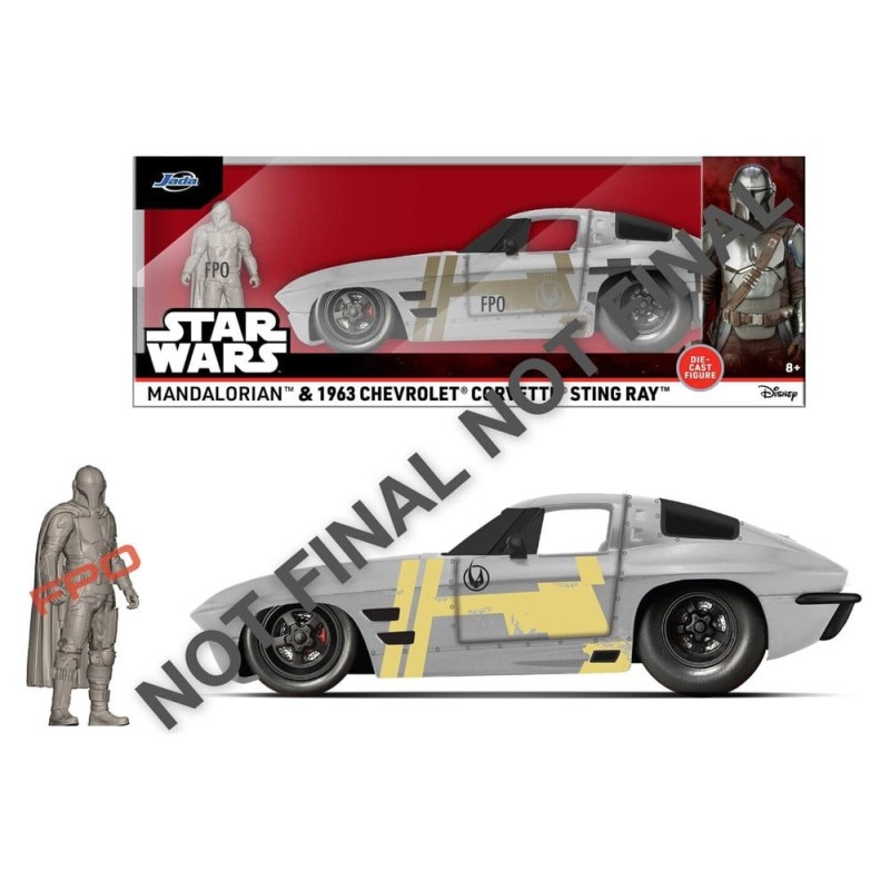 Star Wars Véhicule 1:24 Mandalorian Chevrolet Corvette Sting Ray 1963