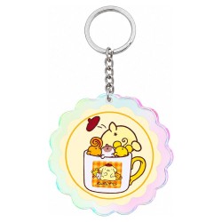Sanrio Porte-clés en acrylique Pompompurin 30th Anniversary Squishy Cute Purin 02