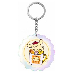 Sanrio Porte-clés en acrylique Pompompurin 30th Anniversary Squishy Cute Purin 01