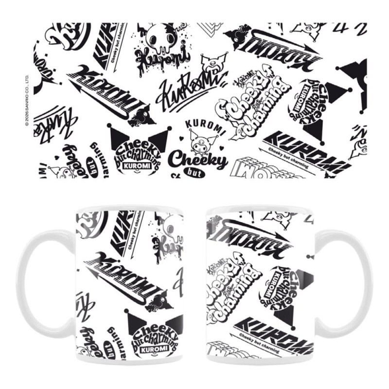 Sanrio mug Kuromi Street logos