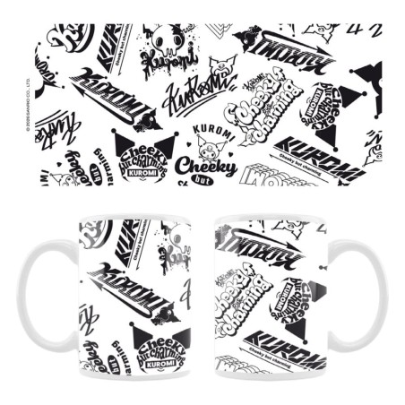 Sanrio mug Kuromi Street logos