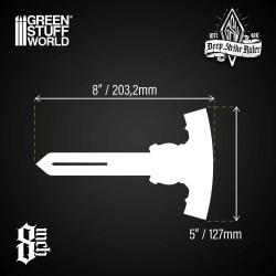 Green Stuff World - Deep Strike 8 inch liniaal - Fluor groen