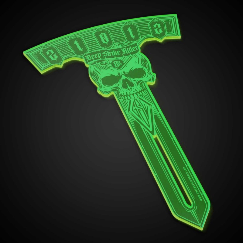 Green Stuff World - Deep Strike 8 inch liniaal - Fluor groen