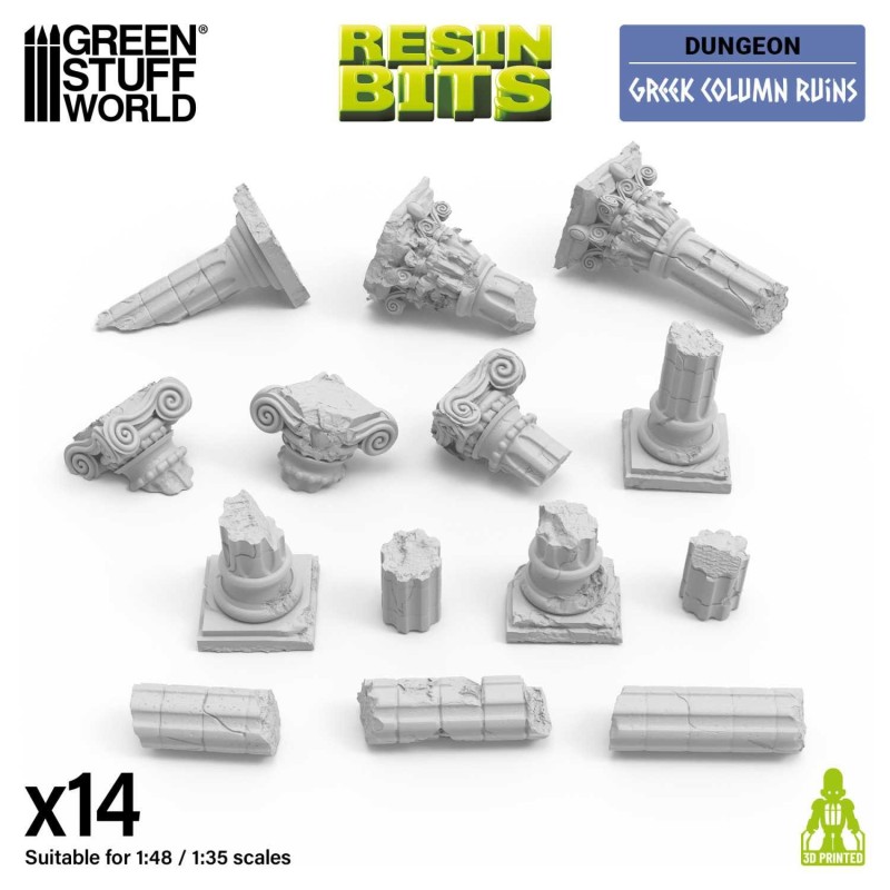 Green Stuff World - 3D Geprint - Diversen - Ruïnes van Griekse zuilen
