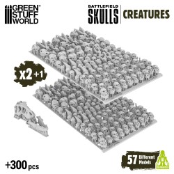 Green Stuff World - 3D geprint - Skulls & Bones - Creature Skulls (x300)