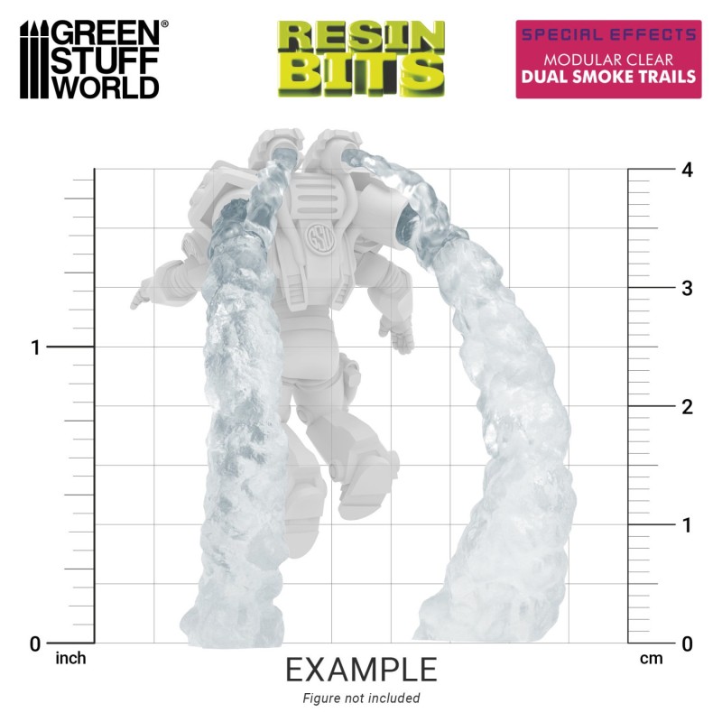 Green Stuff World- 3D Printed - Special Effects - Smoke for Dual Transparent Backpack Reactor (Modular)