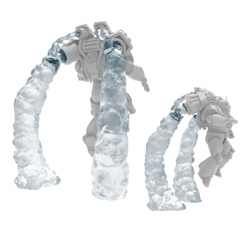 Green Stuff World - 3D-geprint - Speciale effecten - Rook voor dubbele transparante rugzakreactor (modulair)