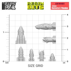 Green Stuff World- 3D Printed - Armurerie - Missiles et roquettes Orks