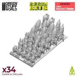 Green Stuff World - 3D-geprint - Armory - Ork Missiles & Rockets