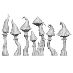Green Stuff World - 3D geprint - Planten - Goblin Mushrooms XL