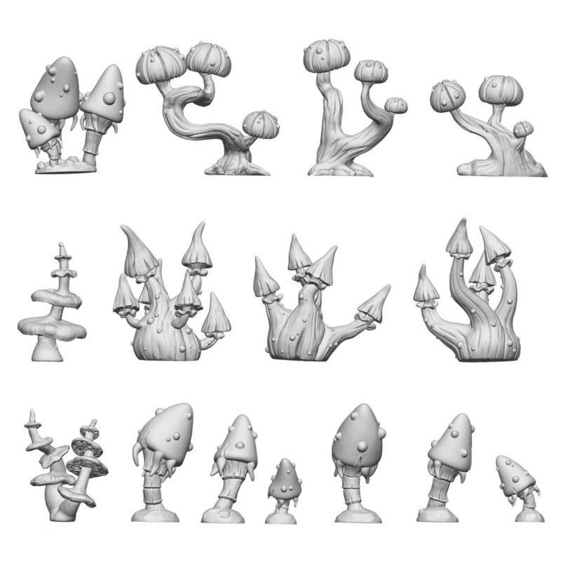 Green Stuff World - 3D-geprint - Planten - Fancy paddenstoelen