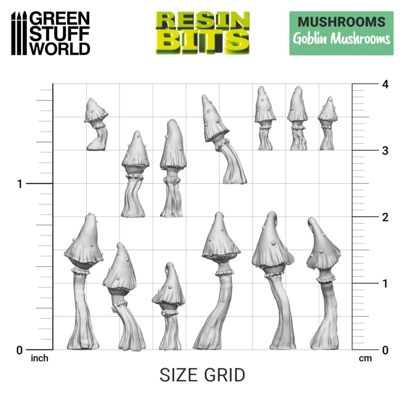Green Stuff World- 3D Printed - Plantes - Champignons gobelin