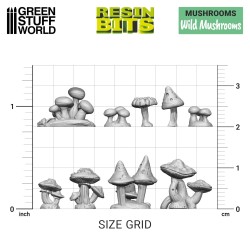 Green Stuff World- 3D Printed - Plantes - Champignons sauvages
