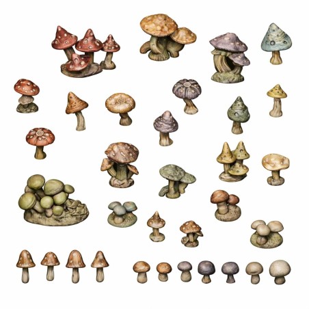 Green Stuff World- 3D Printed - Plants - Wild Mushrooms