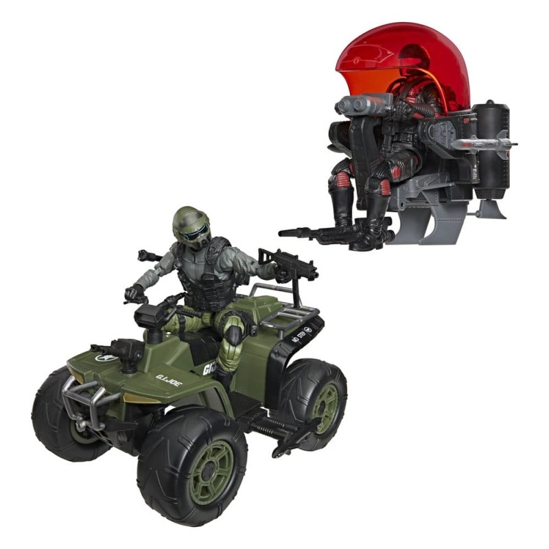G.I. Joe Classified Series Action Figure & Vehicle Set Snake Eyes & Varmint ATV vs. Stealth Viper & Cobra Stealth Flight Pod ...