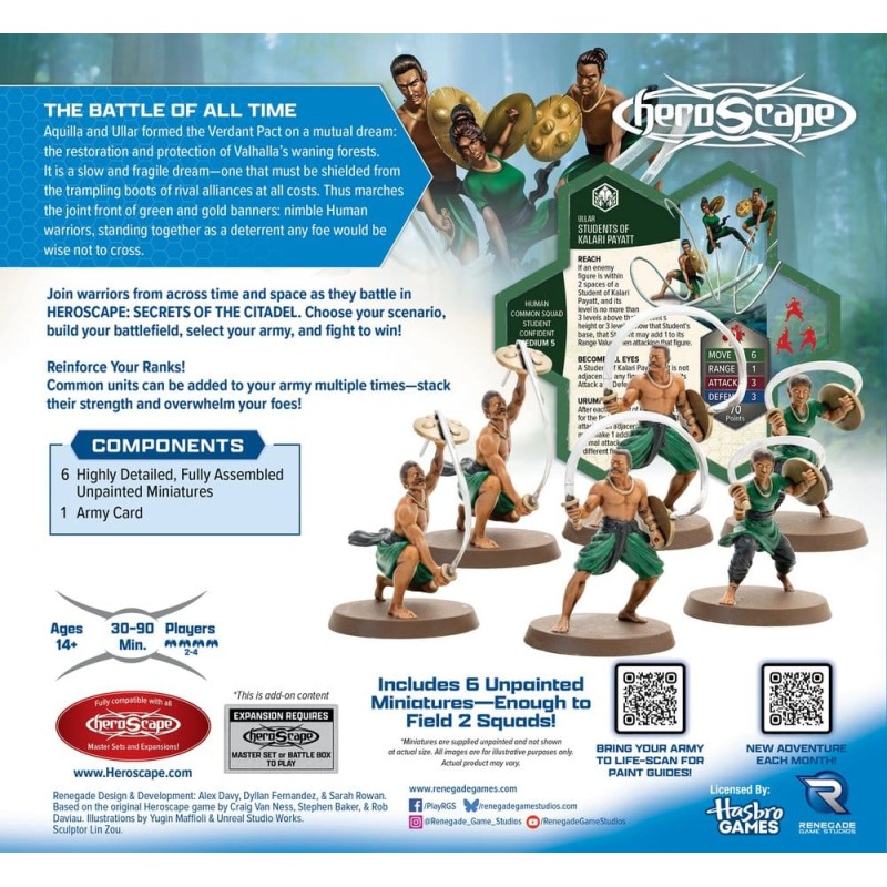 Heroscape Jeu de Plateau Extension d'Armée Students of Kalari Pyatt *ANGLAIS*