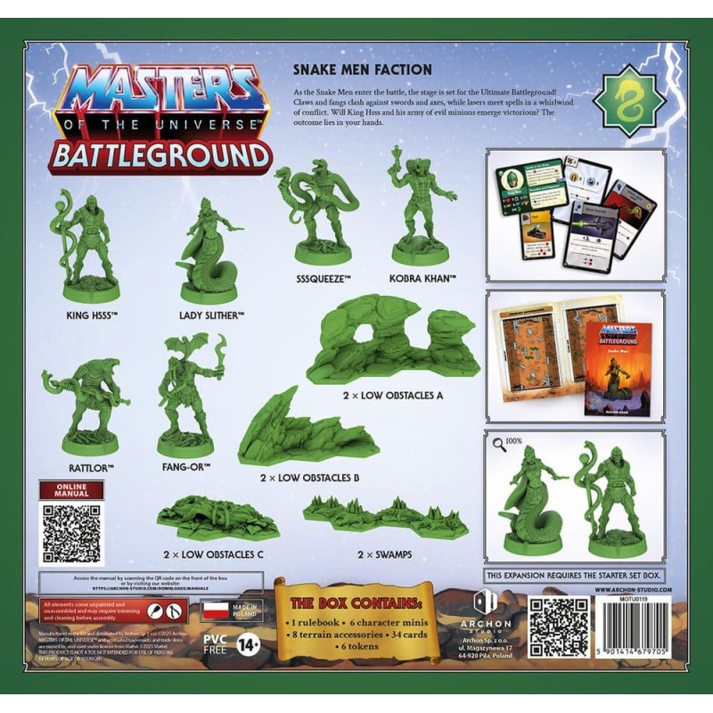 Masters of the Universe: Battleground Miniatures Game Wave 8: Snake Men Faction *Italian Version*