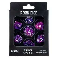 Fanroll Greatest Hits Resin Dice Set Eternal Purple & Blue (7)