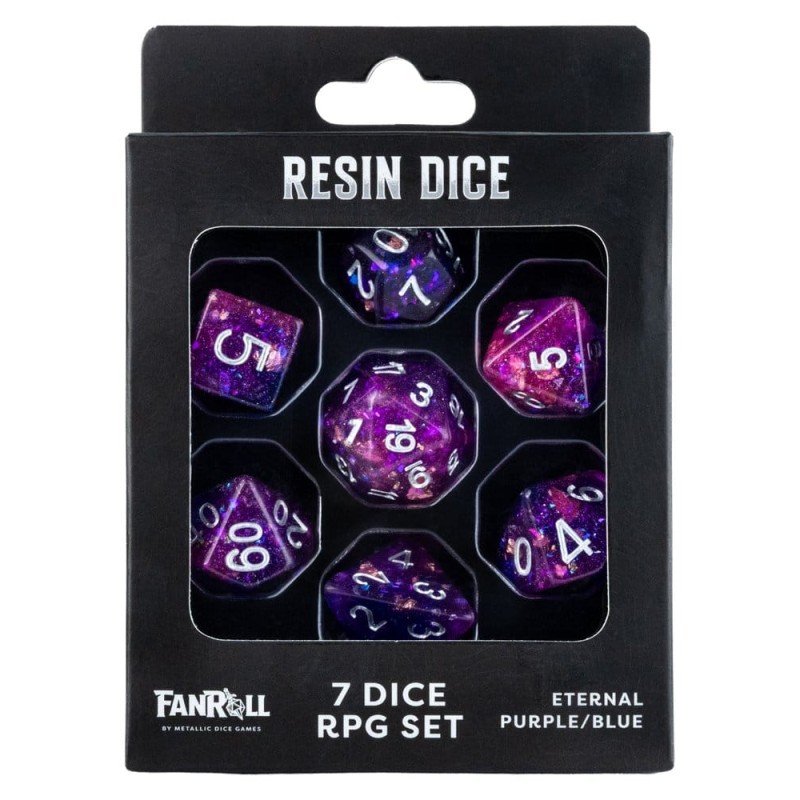 Fanroll Greatest Hits résine pack dés Eternal Purple & Blue (7)