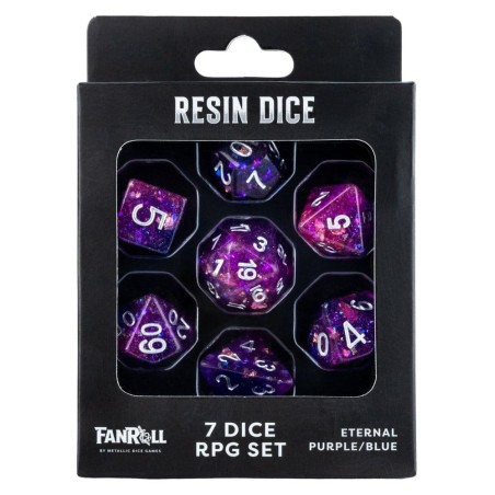 Fanroll Greatest Hits résine pack dés Eternal Purple & Blue (7)