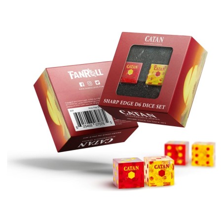 Catan pack dés D6 Sharp Edge Resin&nbsp;