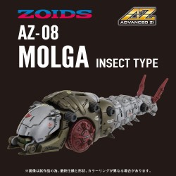 Zoids figurine 1/72 Plastic Model Kit AZ-08 Molga 14 cm