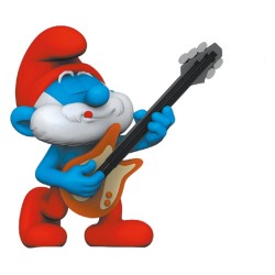 Les Schtroumpfs figurine PVC Grand Schtroumpf avec Guitare 5,5 cm