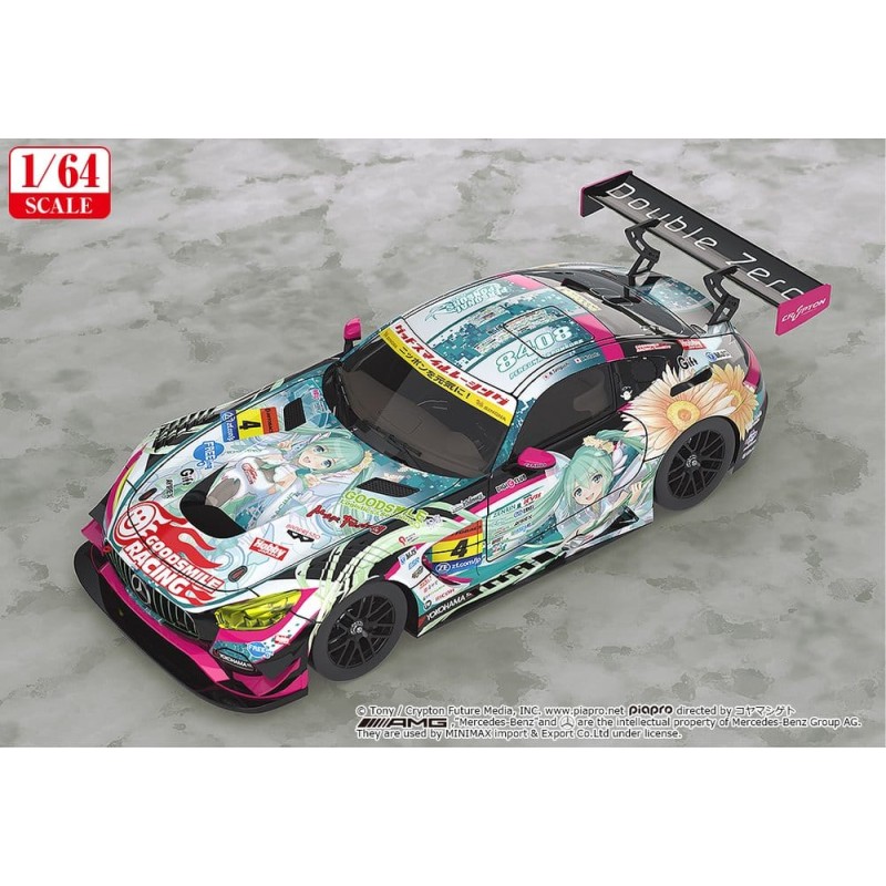 Hatsune Miku GT Project véhicule 1/64 Good Smile Hatsune Miku AMG 2017 Super GT Ver. 7 cm