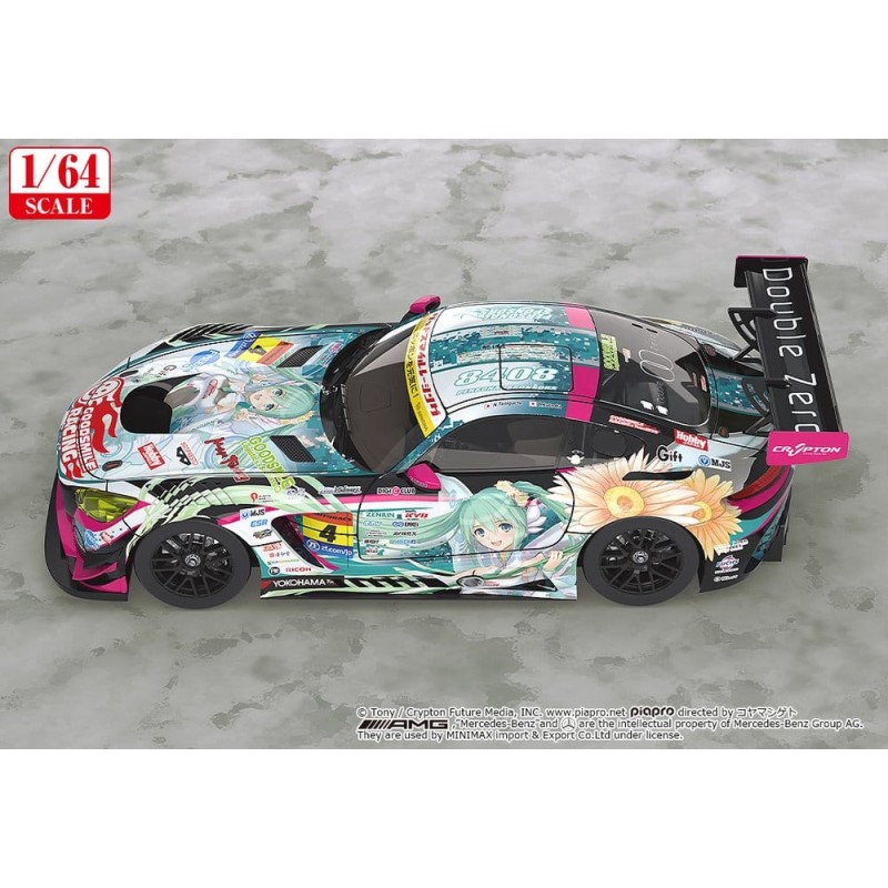 Hatsune Miku GT Project Vehicle 1/64 Good Smile Hatsune Miku AMG 2017 Super GT Ver. 7 cm