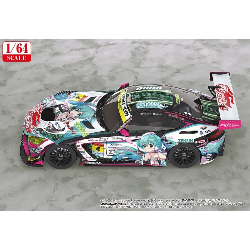 Hatsune Miku GT Project véhicule 1/64 Good Smile Hatsune Miku AMG 2019 SUPER GT Ver. 7 cm
