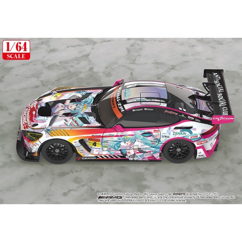 Hatsune Miku GT Project véhicule 1/64 Hatsune Miku AMG 2021 SUPER GT Round 5 Ver. 7 cm