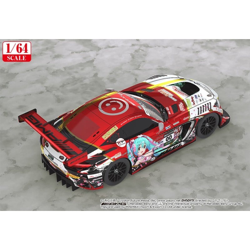 Hatsune Miku GT Project véhicule 1/64 Mercedes-AMG Team Good Smile 2019 Suzuka 10 Hours Ver. 7 cm