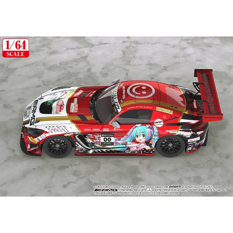 Hatsune Miku GT Project véhicule 1/64 Mercedes-AMG Team Good Smile 2019 Suzuka 10 Hours Ver. 7 cm