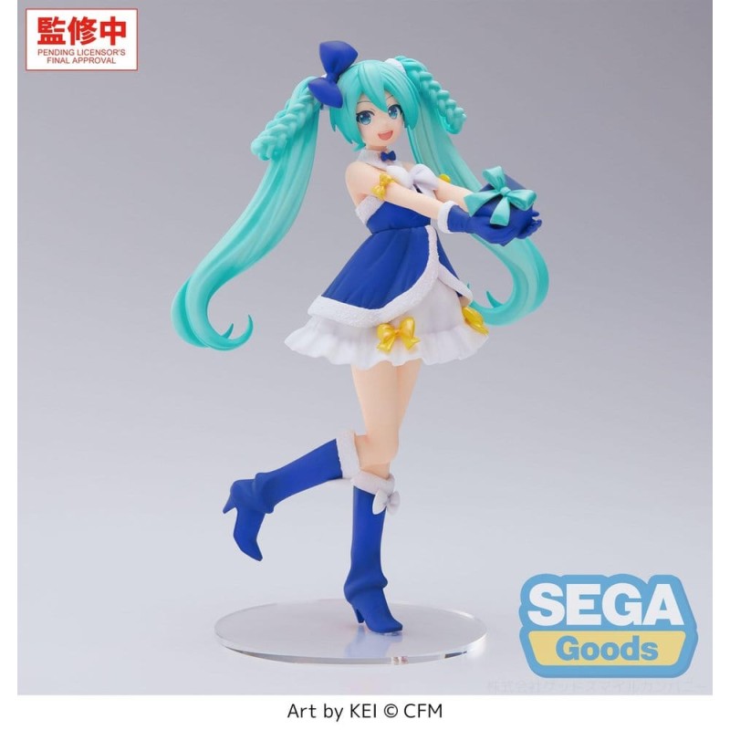 Character Vocal Series 01: Hatsune Miku figurine PVC High Premium Hatsune Miku Sapphire Christmas Ver. 21 cm