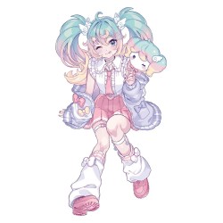 Hatsune Miku figurine PVC Sweet School Life Pastel Version 13 cm