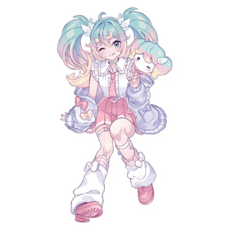Hatsune Miku figurine PVC Sweet School Life Pastel Version 13 cm