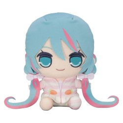 Hatsune Miku Kyurumaru Big peluche Rabbit Ear Hood Pajama 28 cm