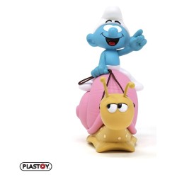 Les Schtroumpfs: Tirelire Smurf on a Snail's Back 19 cm