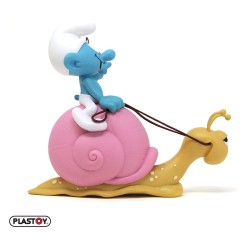 Les Schtroumpfs: Tirelire Smurf on a Snail's Back 19 cm