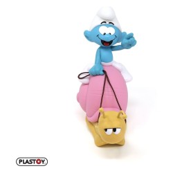 Les Schtroumpfs: Tirelire Smurf on a Snail's Back 19 cm