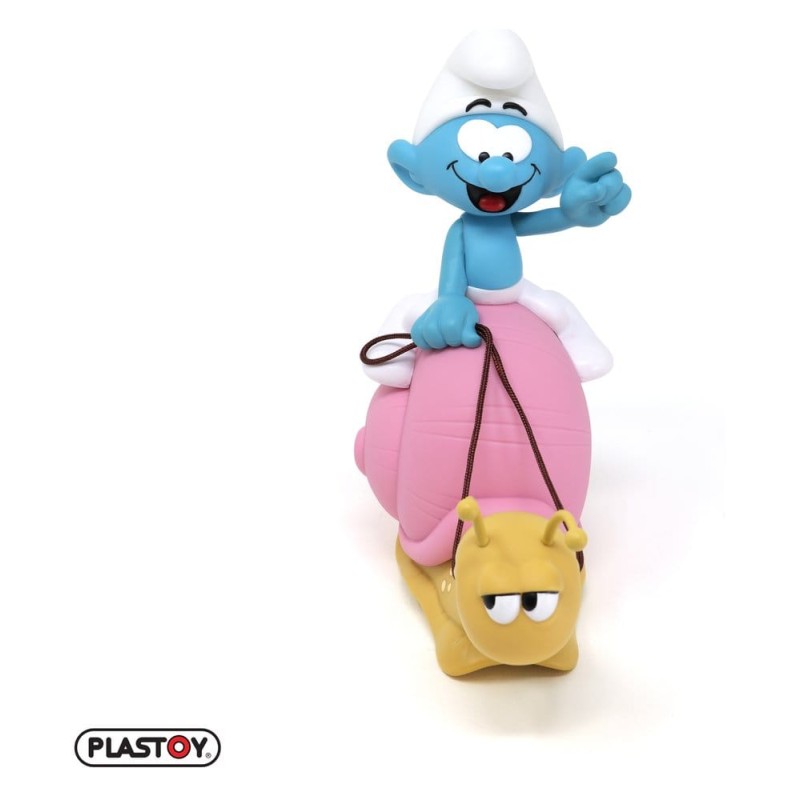 Les Schtroumpfs: Tirelire Smurf on a Snail's Back 19 cm