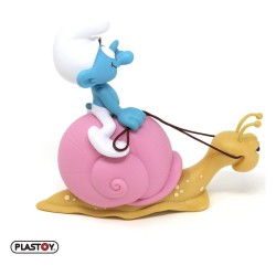 Les Schtroumpfs: Tirelire Smurf on a Snail's Back 19 cm