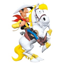 Lucky Luke Resin statuette Lucky Luke sur Jolly Jumper cabré 25 cm