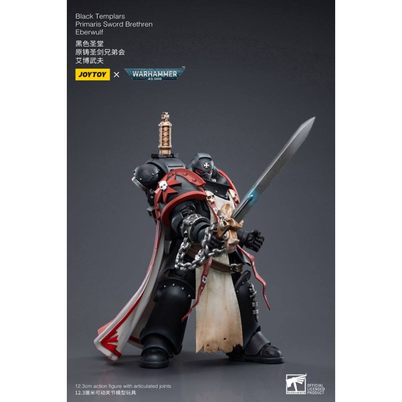 Warhammer 40k 1/18k Zwarte Tempeliers Primaris Zwaardbroeders Eberwulf Figuur 12cm