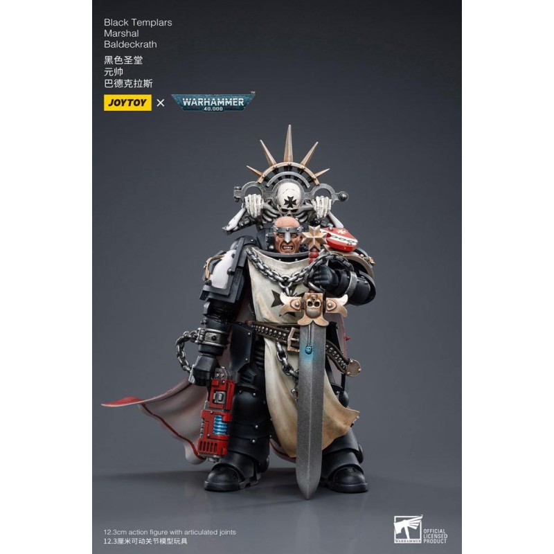 Warhammer 40k figurine 1/18 Black Templars Marshal Baldeckrath 12 cm